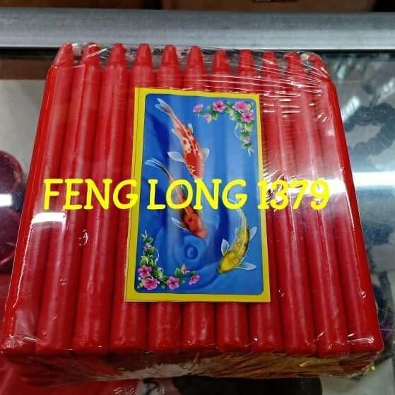 Lilin Puja Sembahyang Standart Warna Merah | Lilin Batangan Merah Kecil