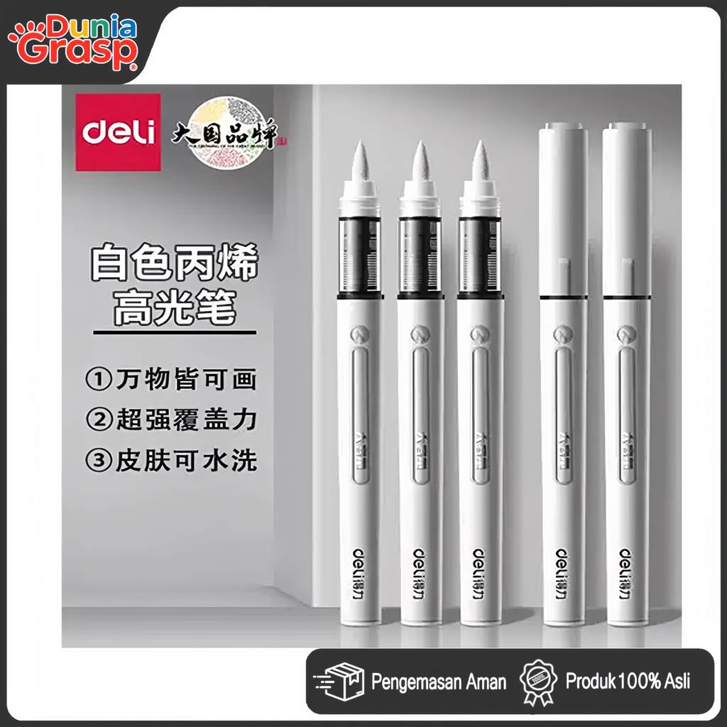 Finenolo Acrylic Marker Hitam & Putih – Spidol Cat Akrilik Penebal Gambar