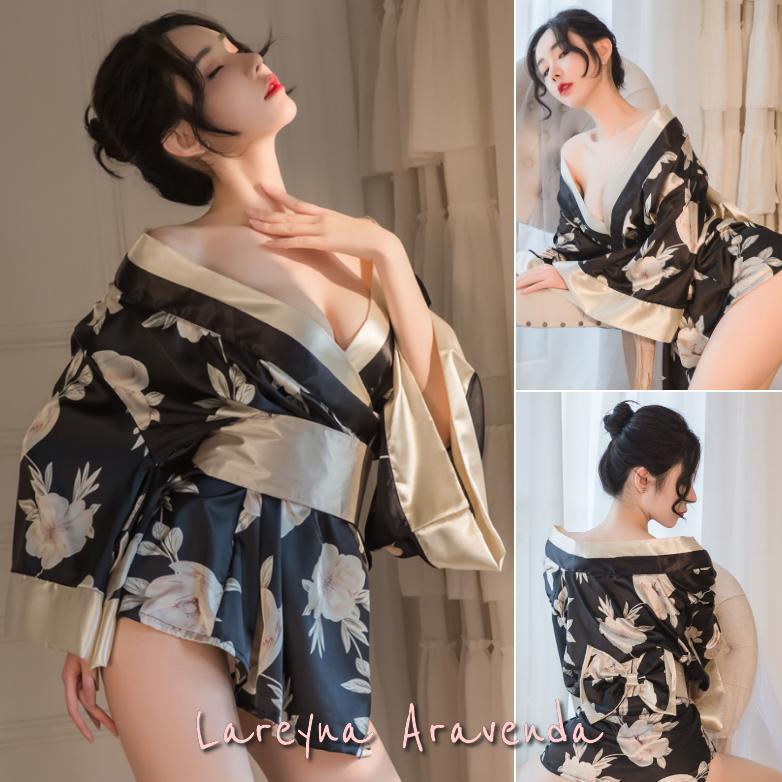 Pakaian Wanita- Set Lingerie + Cd Kostum Kimono Mewah Sabuk Besar Lg011 - Lingerie - Baju Dinas Mala