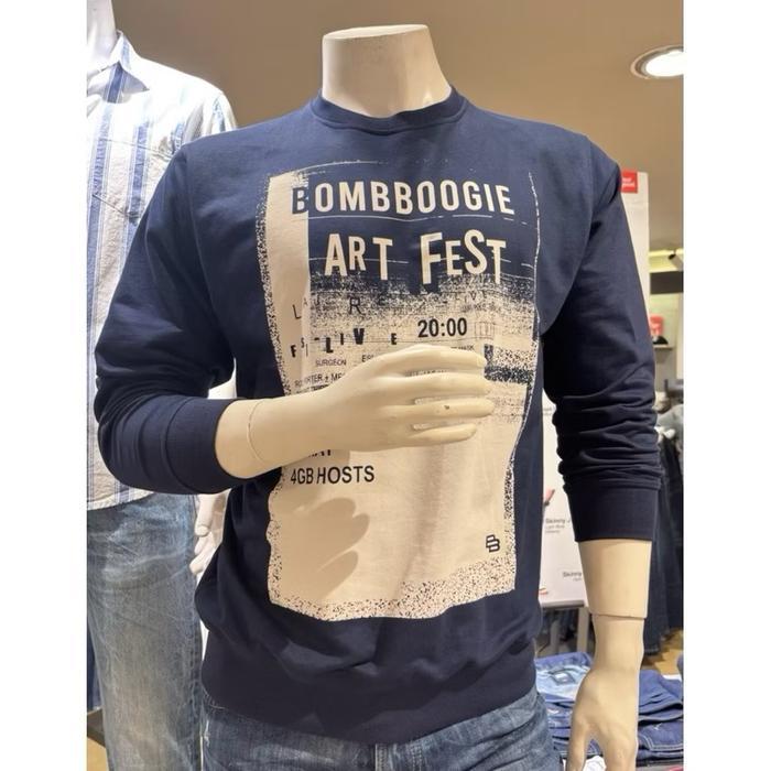 Bombboogie Sweater Crewneck Pria Bahan Super Tebal 100% Original Matahari Terlaris Best Quality 100%