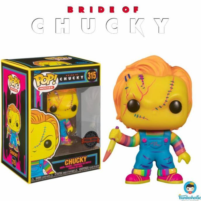 Funko Pop Movies Bride Of Chucky - Chucky Blacklight [Exclusive] #315