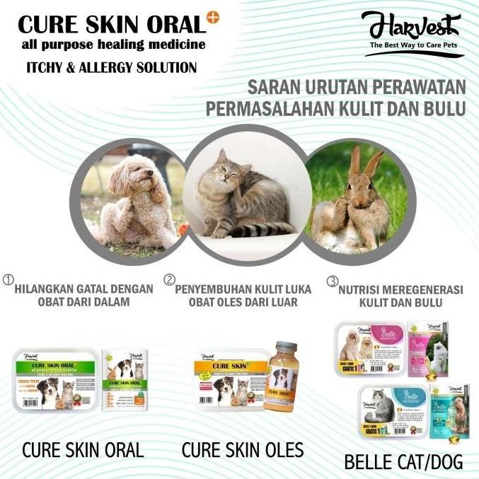Harvest Cure Skin Oral Obat Gatal Alergi Bakteri Infeksi Kucing Anjing