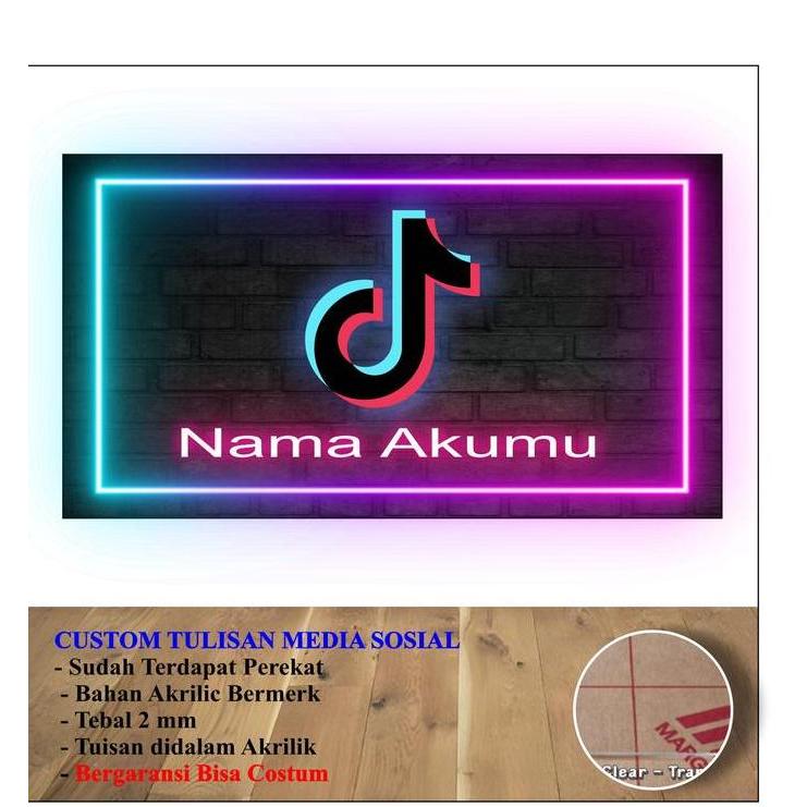 AKRILIK HIASAN DINDING SOSIAL MEDIAL PLAY BUTTON TIKTOK AWARDS BUTTON ACRYLIC