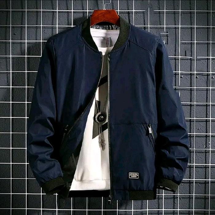 Jaket Bomber Casual Pria Wol Tangan Kerah Streacy Bahan Npc Premium Jaket Motor Jaket Distro Anti Ai