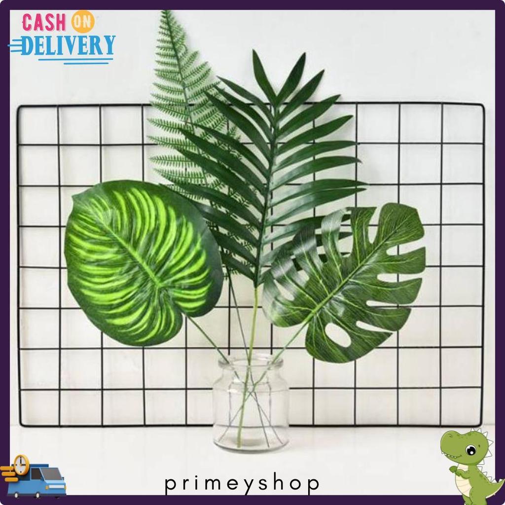 Wajib Punya Daun Monstera Artificial Palsu Menyerupai Asli Daun Dekorasi Vintage Rso