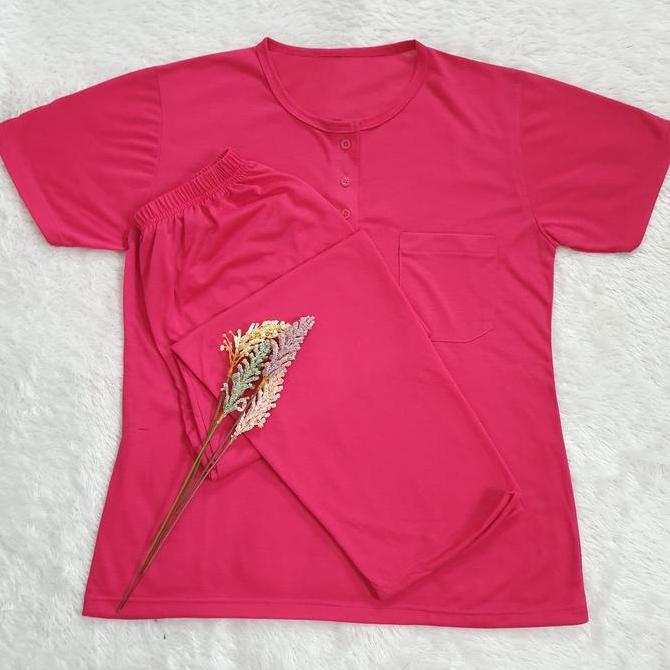 Promo BAJU TIDUR WANITA DEWASA BAHAN KAOS POLOS Diskon