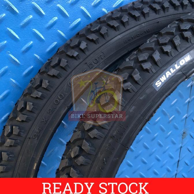 Ban Luar Sepeda 24 x 2.00 Hitam Gunung MTB