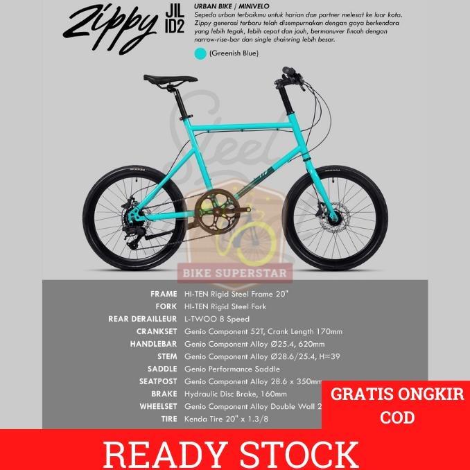 Sepeda Mini Velo Minion 20 Inch GENIO Zippy Hidrolik + Garansi