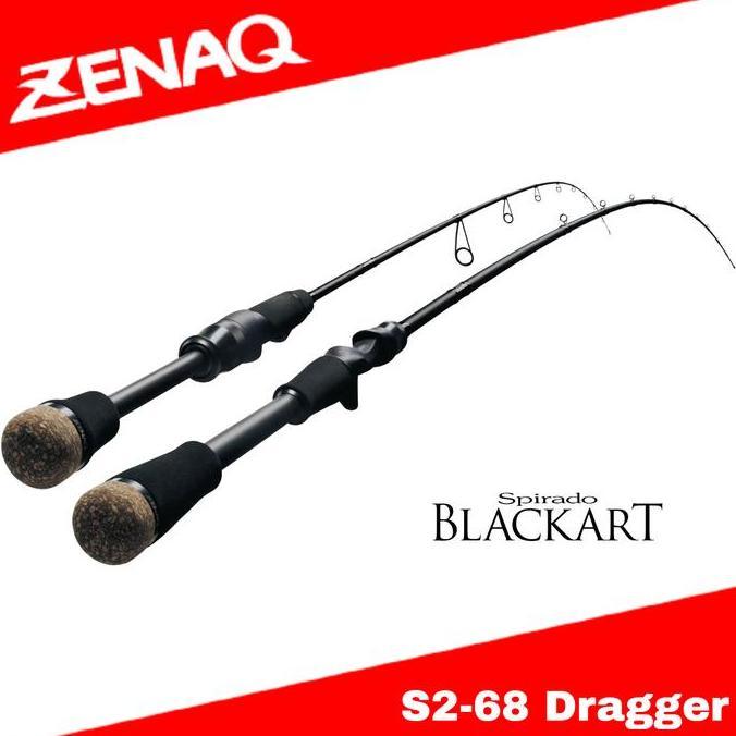 Joran Pancing Zenaq Spinning Rod Spirado Blackart S2-68 Dragger Promo Premium