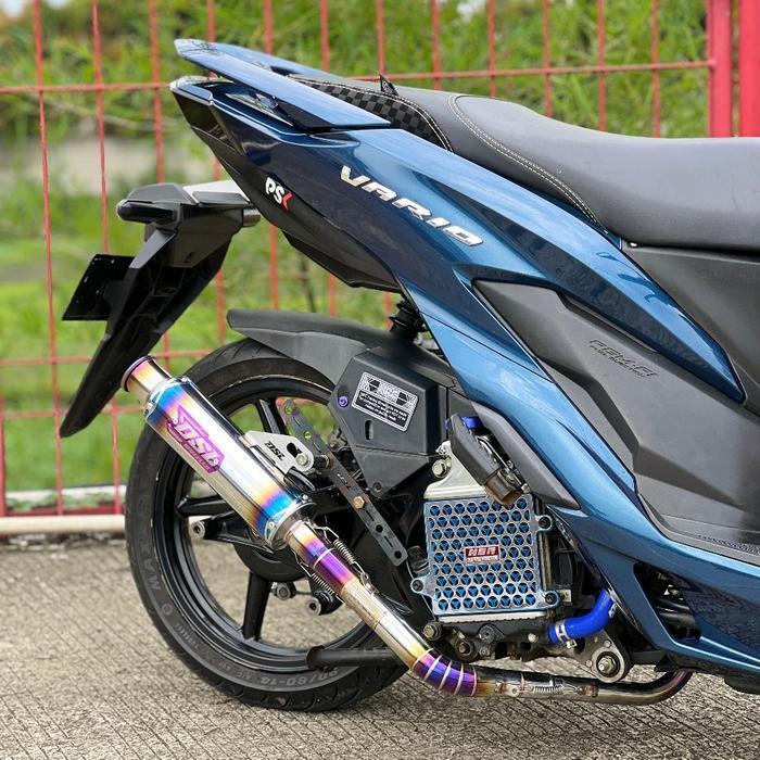 Knalpot Salemba Full Blue Edition Original Dsl Muffler Pnp Fullset Slincer Leheran Untuk Motor Aerox
