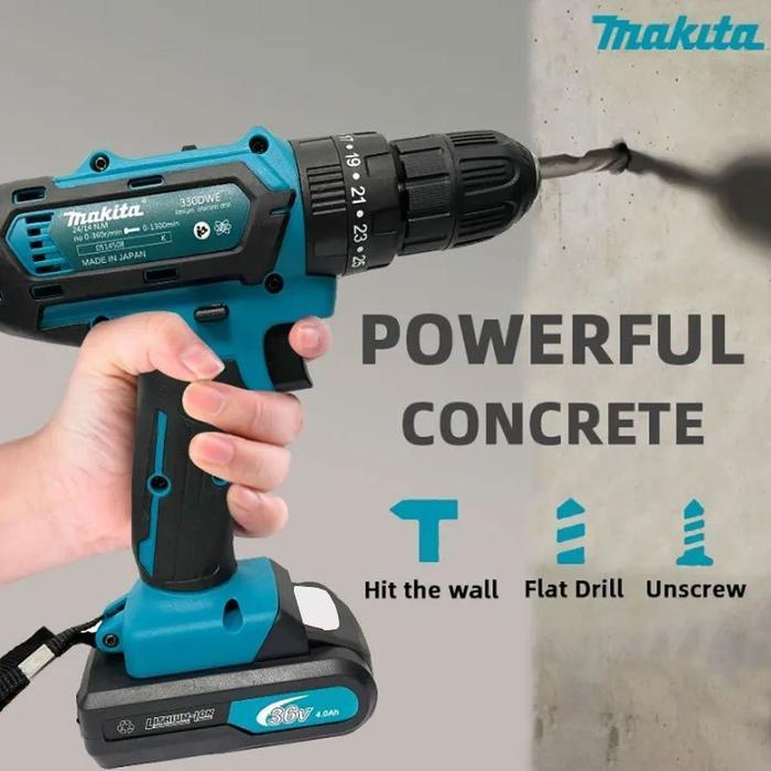 [Layanan Garansi Lima Tahun] Makita Df331D36V Nirkabel Bor Kejut, Diimpor Dari Jepang, Obeng Listrik