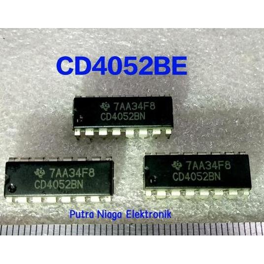 Diskon (1) ic CD4052BE Dip 16 pin CD4052 / TC4052 / HEF4052 / HCF4052 putran1a