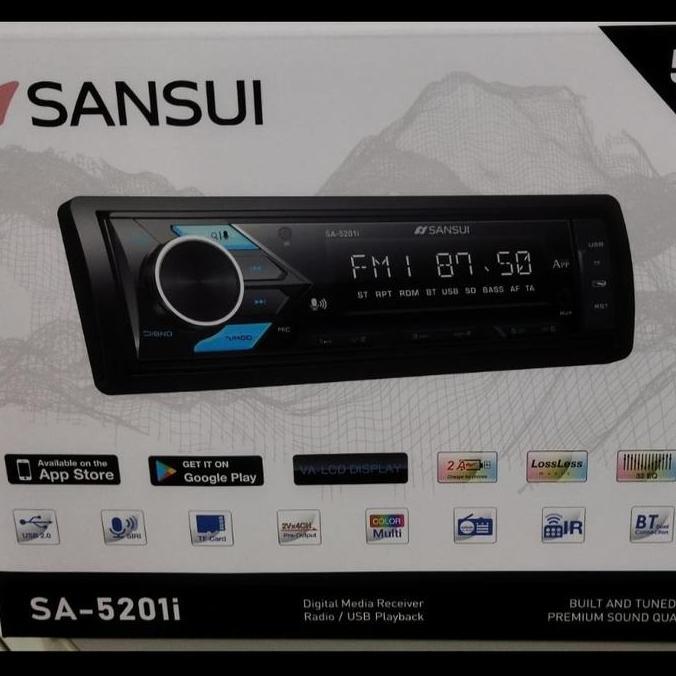 7vawaskatun - tape mobil single din sansui mp3 fm radio aux usb bluetooth