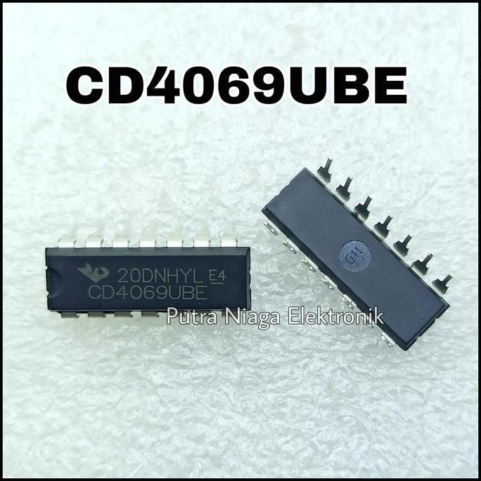 Baru (1) ic CD4069BE Dip 14 pin CD4069 / TC4069 / HEF4069 / HCF4069 putran1a Ayo Order