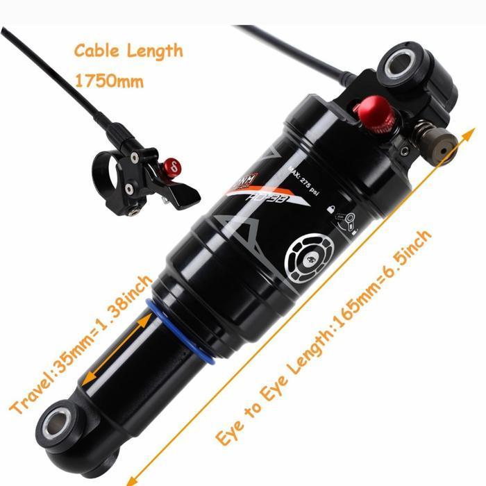 Dnm Rear Shock 165 Mm Remote Control Rear Shock Air Rebound Sepeda Mtb Original Dan Terpercaya