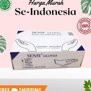 SENSI GLOVES LATEX SARUNG TANGAN SENSI LATEX ISI 100 pcs