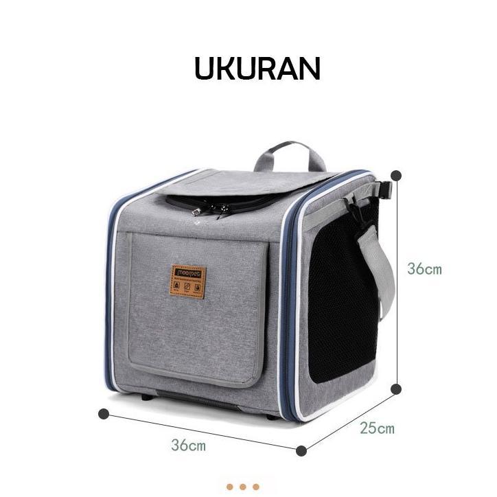 Tas Carrier Hewan Peliharaan | Tas Kucing & Anjing Portable Ransel/Jinjing untuk Mobil & Sepeda akse