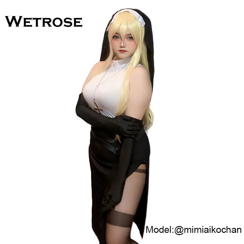 Wetrose New Original Sexy Nun Sister Suster Costume Kostum Anime Comic Manga Cosplay Set Halloween P
