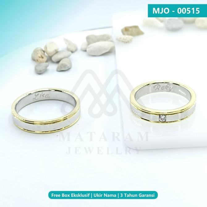 Order Cincin Keren Couple Palladium & Emas Putih - Bebas Request Model Cincin By Mataram Jewellery -