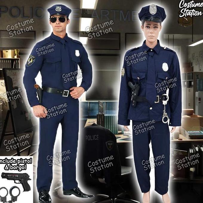 Kostum Police Man / Costume Profesi Polisi Halloween cowo dewasa