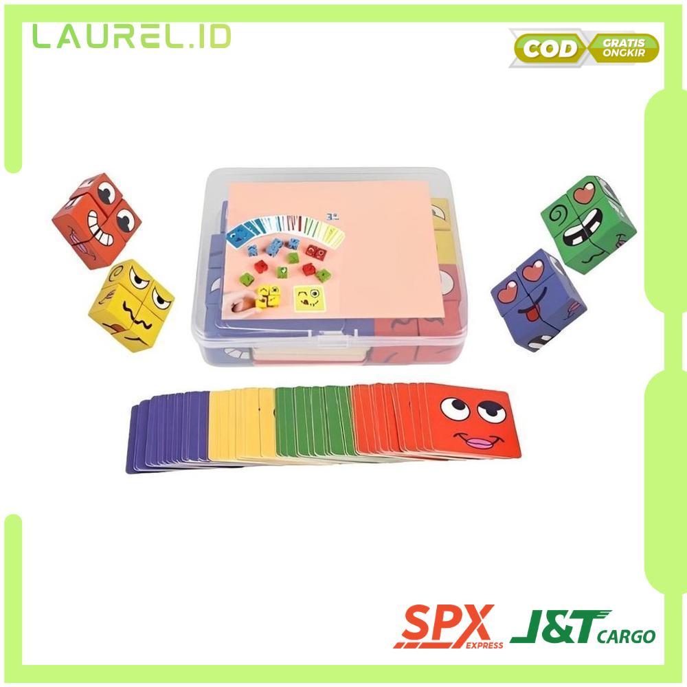 Mainan Dadu Ekspresi Interaktif Multipemain Tebak Ekspresi Wajah Dadu Tebak Bersama Teman - RO30-031