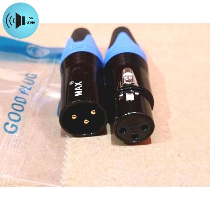 jack canon xlr sepasang max plate gold