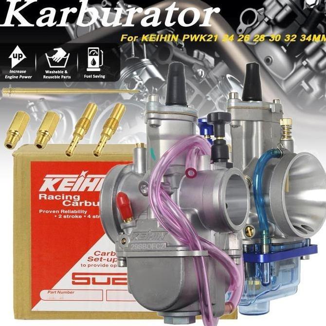 NEW  KARBURATOR KARBU PWK21 24 26 28 30 32 34 KEIHIN SUDQO BLUE SERIES TRANSPARENT TRANSPARAN KAWASA