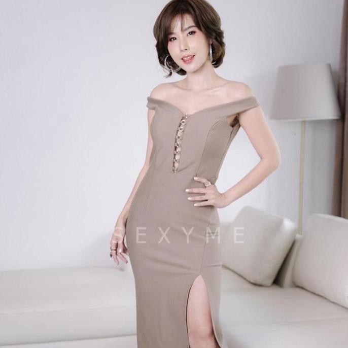LONGDRESS VB RANTAI WANITA IMPORT FASHION BANGKOK BKK / LGT 223