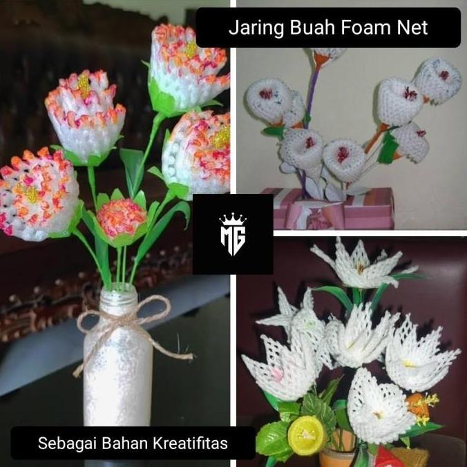 New- Jaring Buah Foam Net Busa Warna Polynet Pembungkus Apel Jeruk Pir