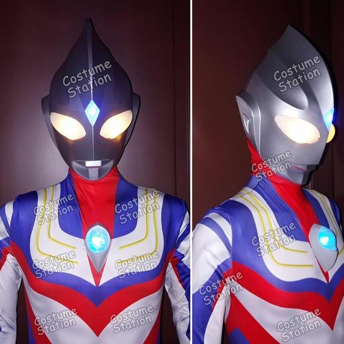 Kostum Ultraman Tiga / Costume Superhero Anime pria dewasa