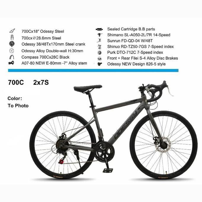 SEPEDA BALAP ODESSY 1011S / ROADBIKE ODESSY 1010S 700C 14 SPEED