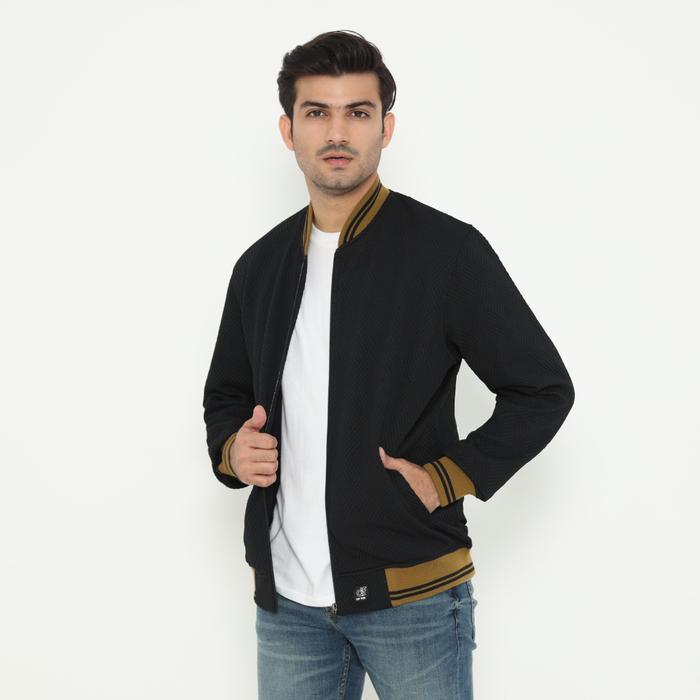 D&F Napoleon Jaket Shoulder Cut & Sewn Pria - Hitam Terlaris Best Quality 100% Original
