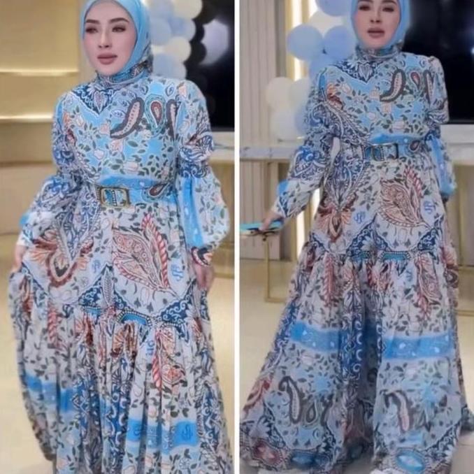 Shellasaukia Dress Viral Langka Viral set Outer OrganZa Lucinta Luna Set Hijab Langka banget Banget
