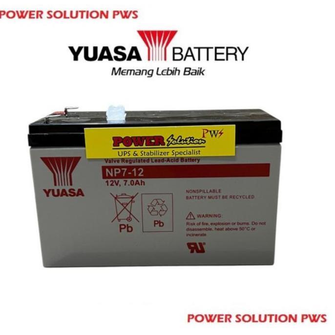 Battery Yuasa 12V7Ah, Yuasa NP7-12, Baterai Yuasa 12V7Ah Murah