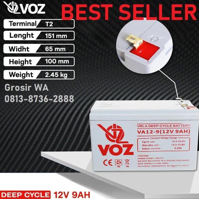 Baterai 12V9Ah, Battery Kering Vrla 12V 9ah, Voz 12V9ah, aki kering Murah