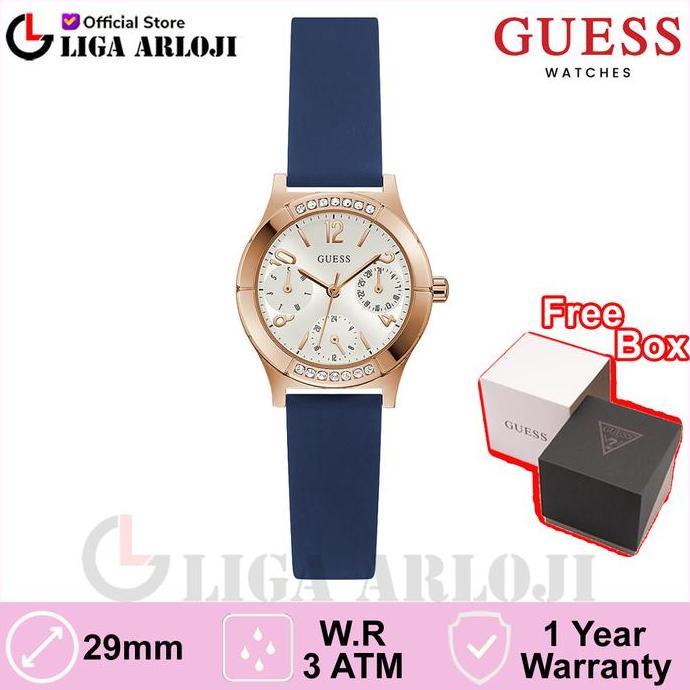GUESS GW0451L2 Orinal PIPER Jam Tangan Wanita Blue Rose Gold