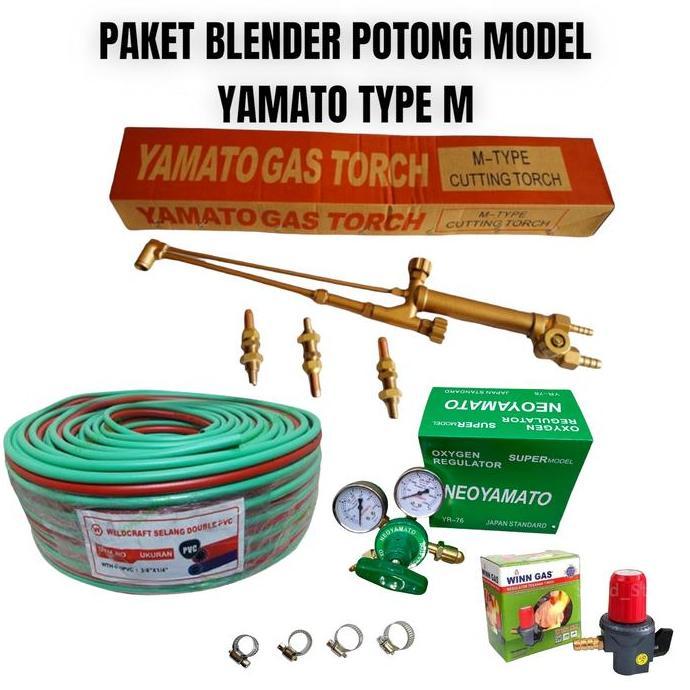 cikwangyu - paket blender las potong cutting torch yamato selang 5x1.5m - alat las potong gas