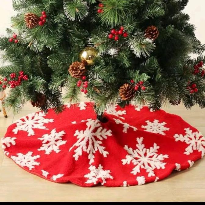 karpet pohon natal model salju snow,blanket/alas pohon natal 90cm