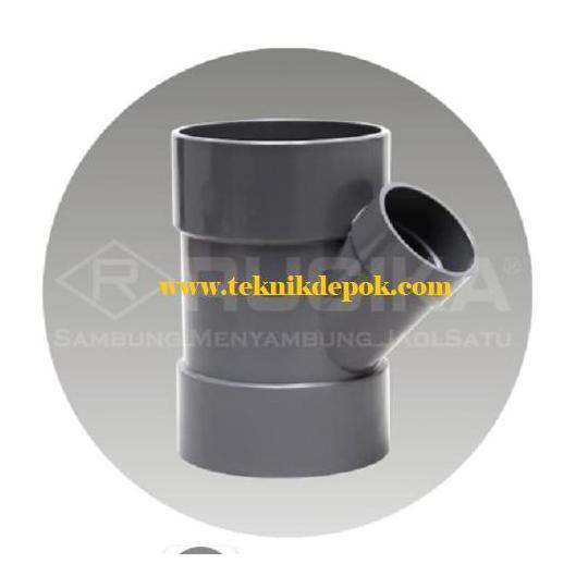 Tee Y D Rucika 4 X 2 Inch 45 Degree Ty Sambungan Paralon Cabang Pvc Restock