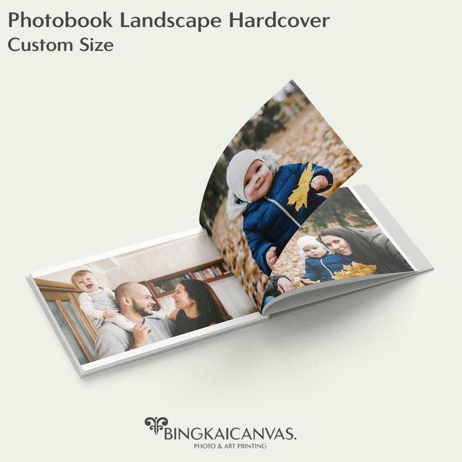 Photobook Album Foto Custom 40 Halaman Hardcover Landscape