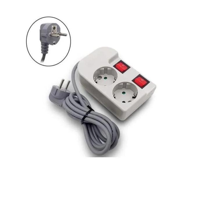 Stop Kontak Uticon 2 Lubang Saklar Tersendiri Kabel Uticon St-1282 Sw