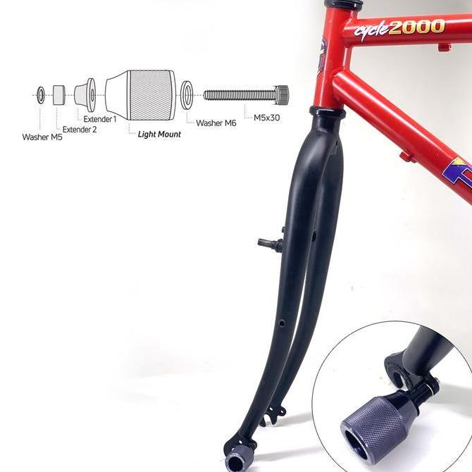 New- Summersun Light Mount or Pegangan Bracket Lampu Sepeda Lamp Holder