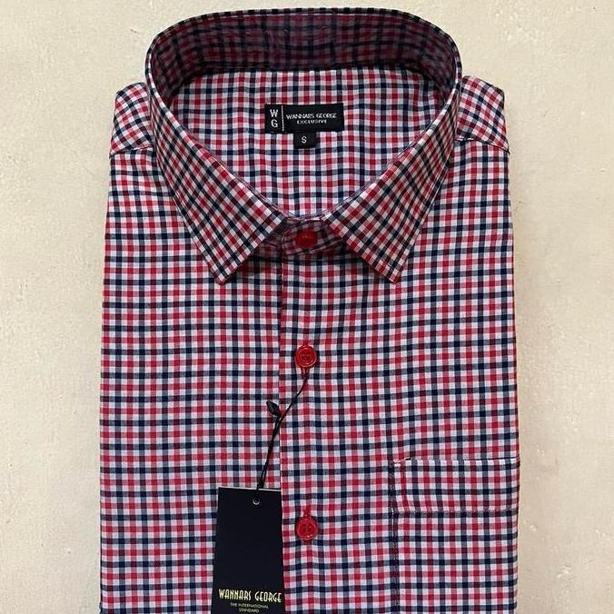 Kemeja Pria Lengan Pendek REGULER Kemeja Kotak Kecil