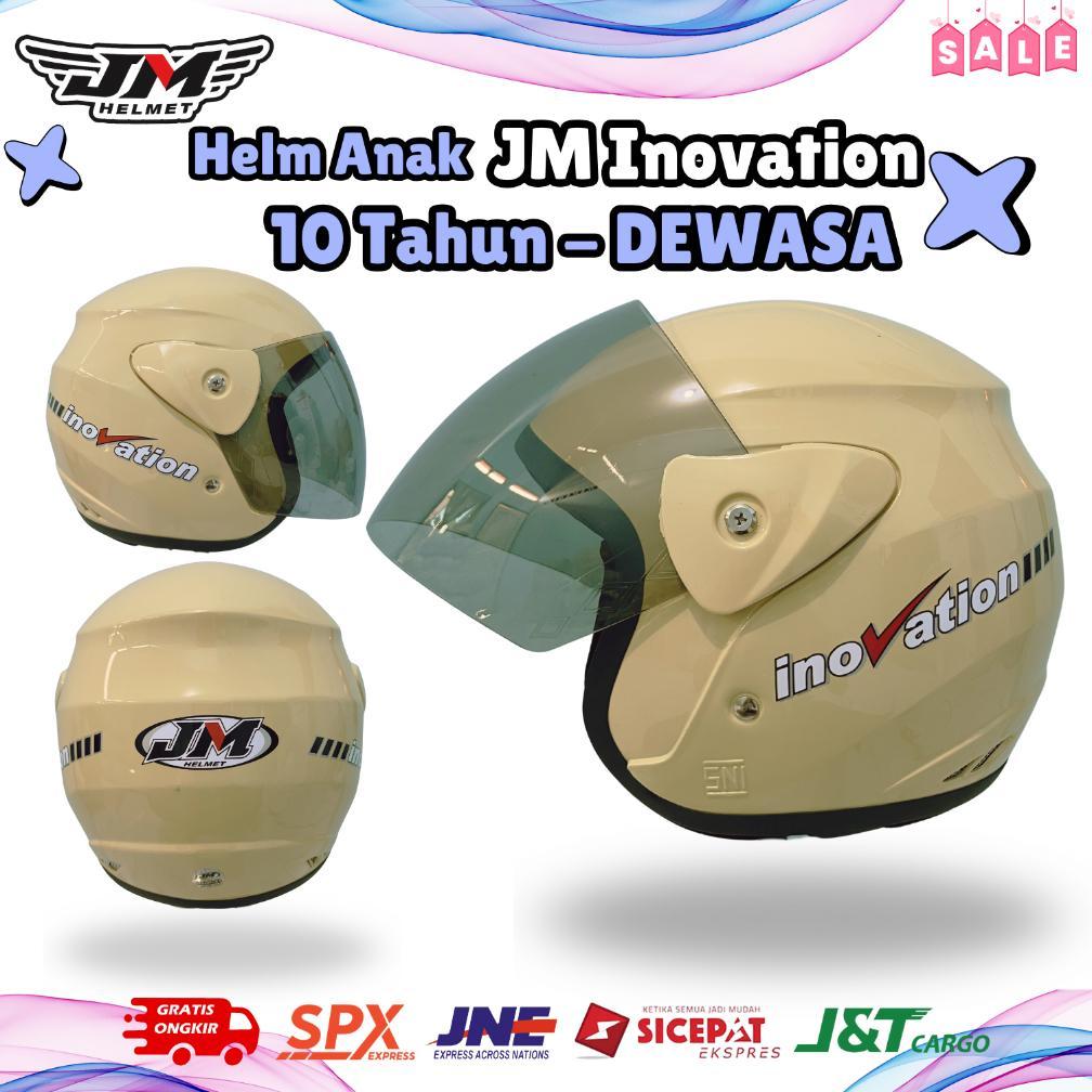 Helm JM SNI Original Nyaman Aman Laki Laki Perempuan | Helm SNI JM Half Face Lucu Aman Remaja Dewasa