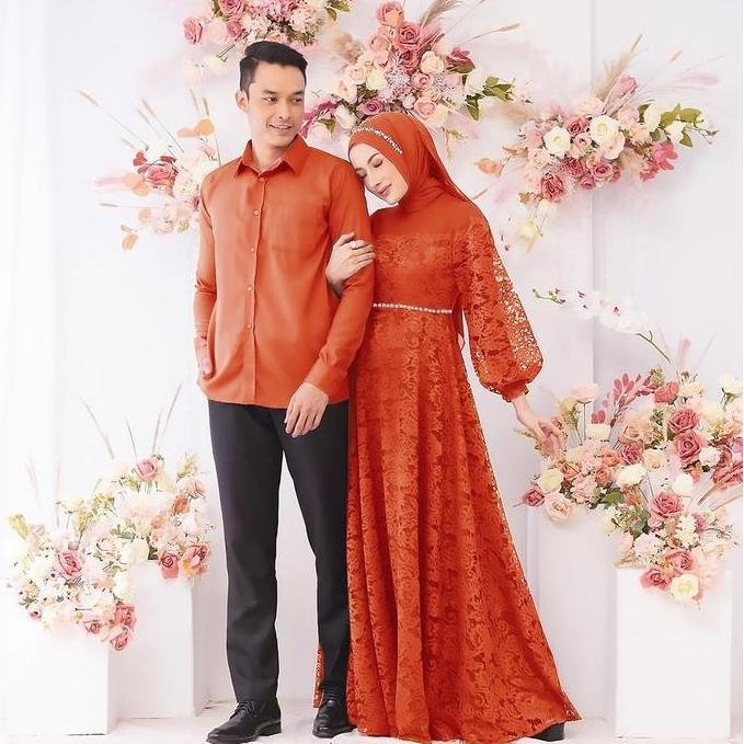 WB BUSANA PAKAIAN COUPLE WANITA DAN PRIA ZULAIKHA BRUKAT MS Jilbab Muslim Pasangan Gamis