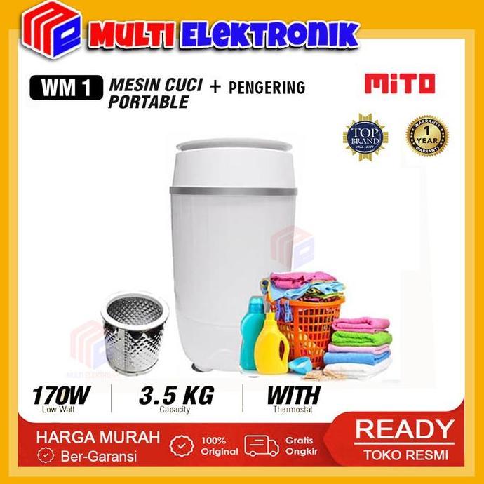 Mesin Cuci Mito WM1 | Mito Mesin Cuci Portable WM 1 Kapasitas 3,5Liter | Mesin Cuci Portable Mito WM