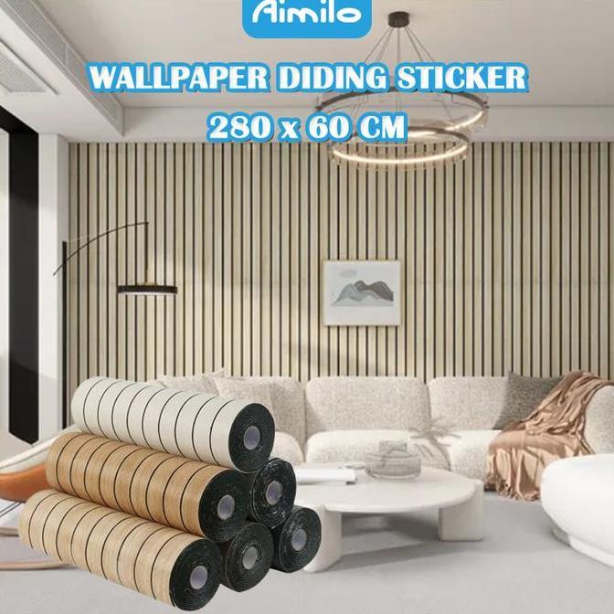 Promo | 280 x 60CM | Wallpaper Dinding Sticker PVC Foam Wood Panel Stiker Dinding Kamar Dekorasi Wal