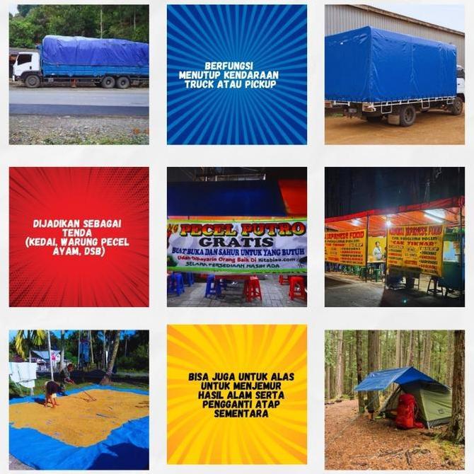 Diskon Terpal Plastik A12 Cap Monster Ukuran 6M X 8M