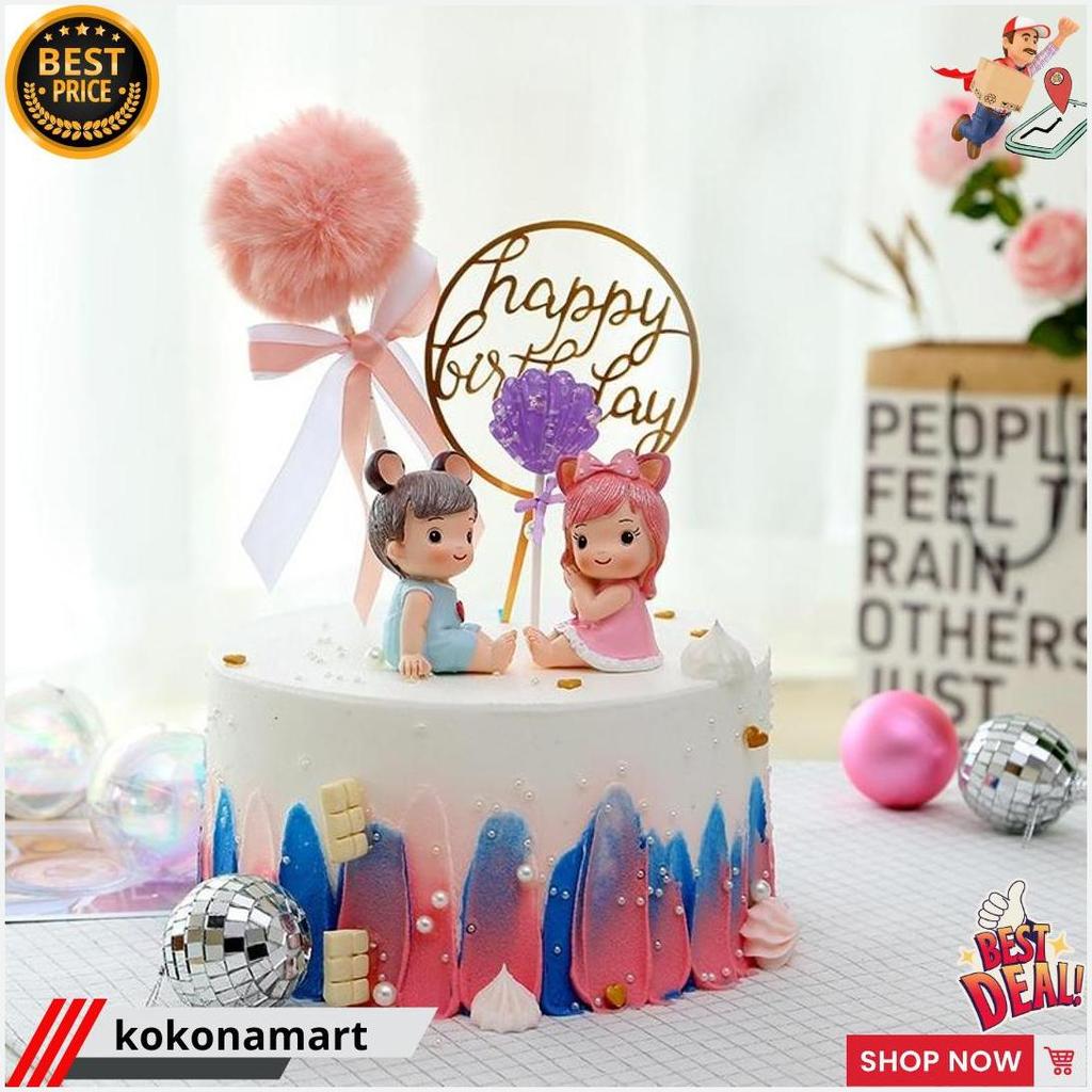 Dekorasi Pajangan Hiasan Kue Bayi / Cake Topper Newborn Baby Manyue 1 Bulan Allen Aile Bisa Cod