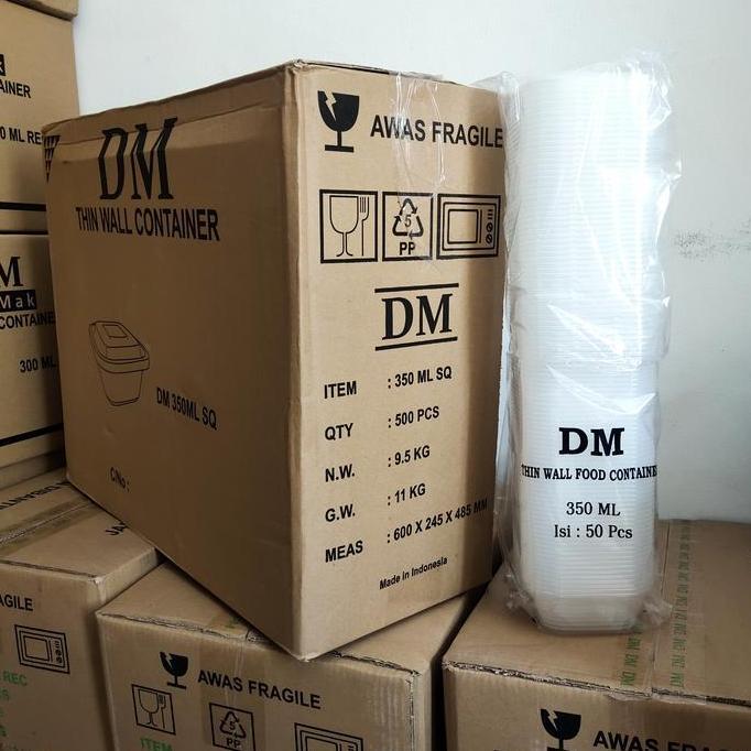 THINWALL DM SQUARE 350 ML SQ - PERSEGI TINGGI 350ML SQ - 500 SET